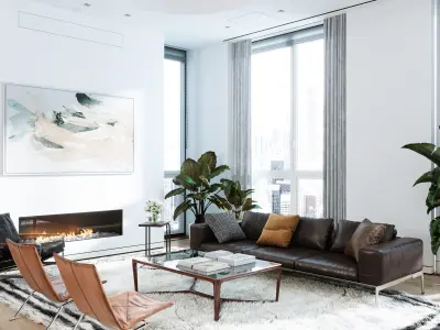 Living Room Full Scene 3D model