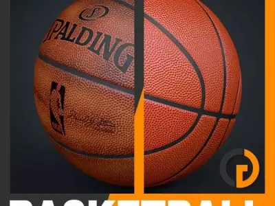 Spalding NBA Official Basketball Game Balls Pack 3D model