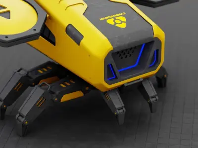 FLY BOT RIGGED 3D model