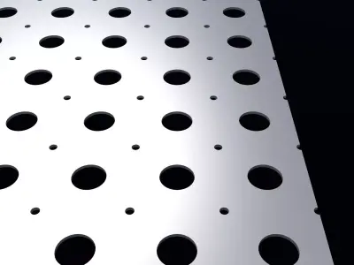 Perforated panel with 13 percent opening 25O141 3D model