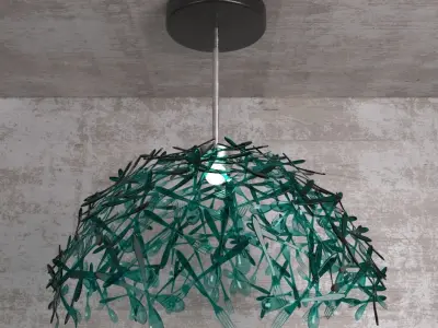 CMYK Cutlery Lamp 3D model