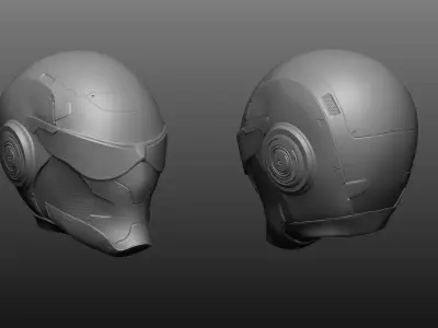 Sci-Fi Helmet Concept 3D model