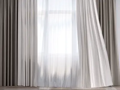 Curtain and tulle in the wind pack 5 in 1 