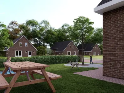 3D Exterior Scene 3D model design garden and landscape 3D 3D model