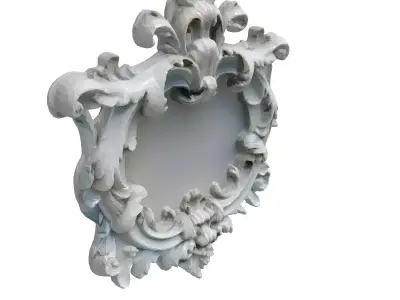 Ornate Rococo Style Decorative Frame Low-poly 3D model