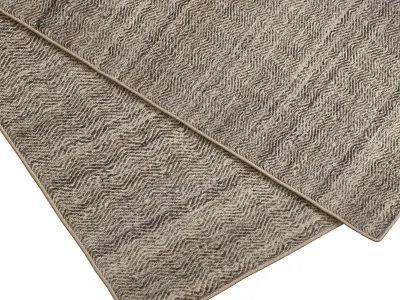 Carpet set 2227 - Jute Rug Taupe - 5K 3D model