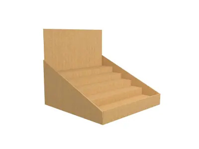 Product Display Stand Cardboard v2 001 Low-poly 3D model
