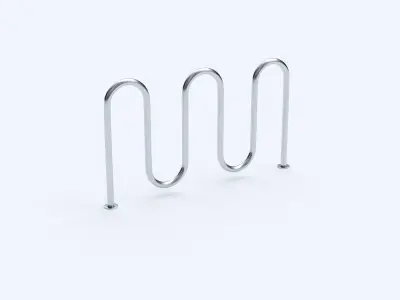 Bicycle Parking Wave Rack 3D model