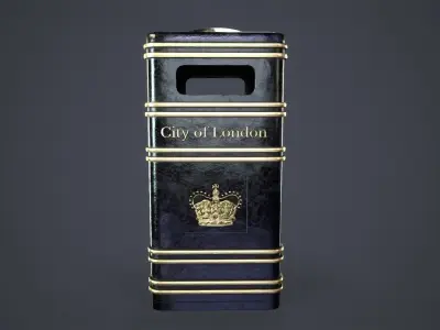 London Bin Low-poly 3D model