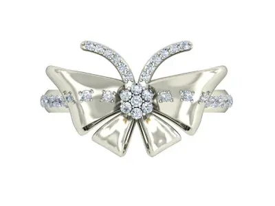 Women Engagement Wedding butterfly Ring 3D print model