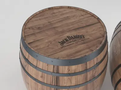 Jack Daniels Whiskey Barrel 3D model