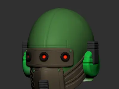 helmet high poly sculpt 3d printable ver 7 3D model 3D model 160