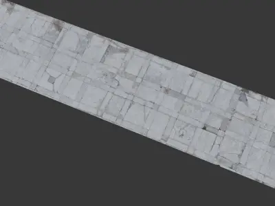 Aged Marble Tiled Floor - 3D Scanned Model Low-poly 3D model