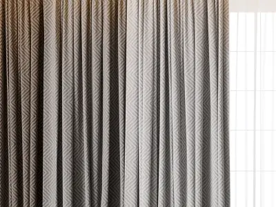 hadi curtain 82 Low-poly 3D model