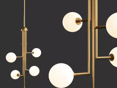 HALO V CHANDELIER Low-poly 3D model