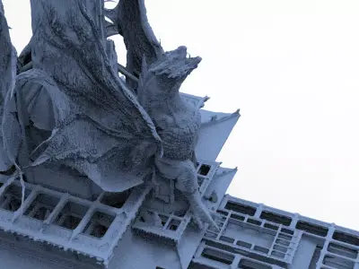Dragon Temple Ronin temple 4 3D model