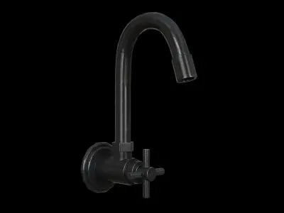 Sink Tap painted Low-poly 3D model