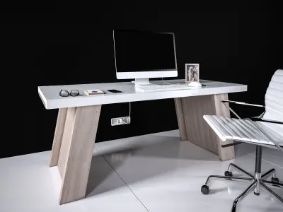 Office Desk - Interior Office Furniture 10 3D model