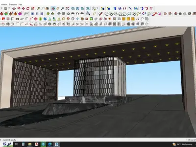 Modern gate house 3d model  3D model