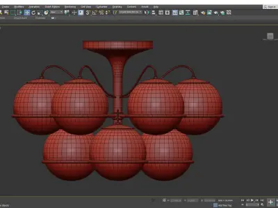 Pair  of Sarfatti chandelier Low-poly 3D model