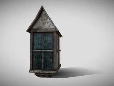 Medieval Dormer Low-poly 3D model