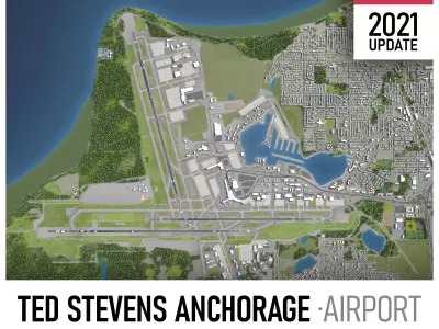 Ted Stevens  Anchorage Airport Low-poly 3D model