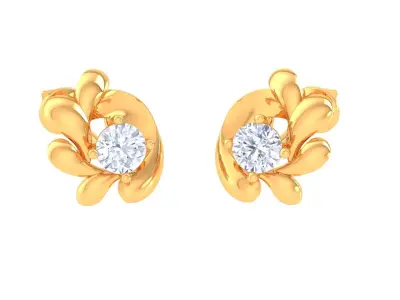 Solitaire Super Light Weight Stud Earring 3D print model