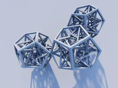 Math Object posrg-Gyroid Voronoi 3D print model