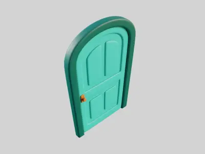Cartoon Doors Collection 2 Low-poly 3D model