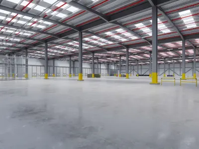 Industrial Warehouse Interior 7 Low-poly 3D model