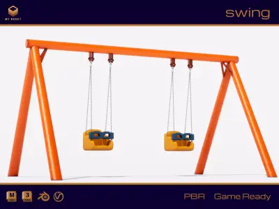 swing Low-poly 3D model