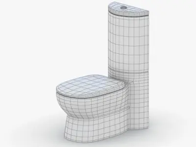 1525 - Toilet Low-poly 3D model