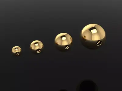 BEAD CHARM LINK MIXSIZE 3D print model