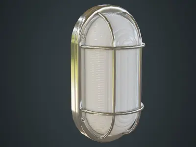 Bulkhead Light 1B Low-poly 3D model
