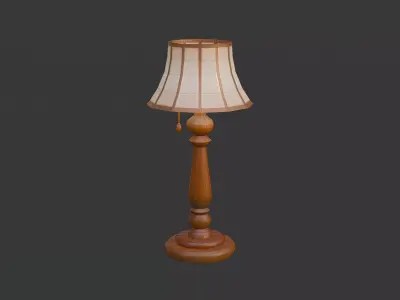 Cute Victoria Antique Classic Floor Lamp Low-poly 3D model