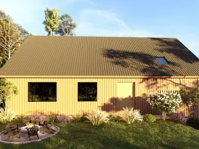  3D Exterior Scene 3D model design garden and landscape 3D model 10
