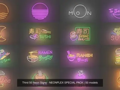 Third 50 Neon Signs - NEONPLEX SPECIAL PACK