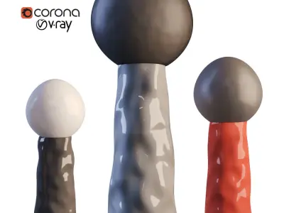 kokeshi set FLOOR LIGHTS 3D model