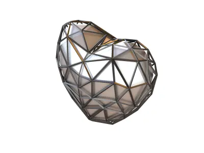 Stylish Heart V4 031 Low-poly 3D model