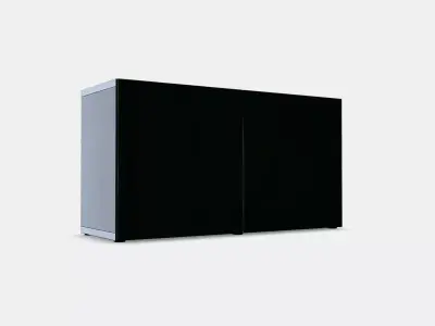 BESTA Shelf unit with doors 3 Low-poly 3D model