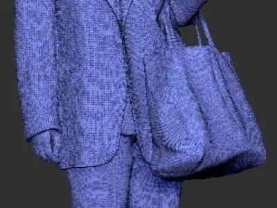 Beautiful young woman in street style 283 Low-poly 3D model