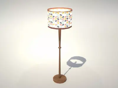 Vintage Floor Lamp Low-poly 3D model