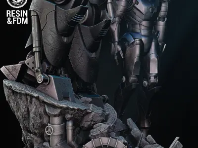 Wicked Marvel Iron Monger Sculpture Tested for 3D printing 3D print model