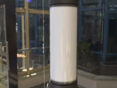 Advertising Pillar with Glass 2 Low-poly 3D model