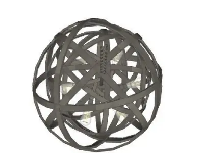 Orbital Sphere Pendant Light 3D model