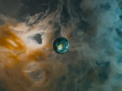 Stellar Tides Nebula HDRI 12k 360 equirectangular 3D model