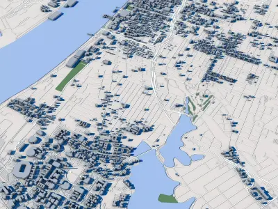 Baton Rouge City Louisiana 3D model