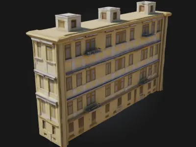 Narrow Flatiron Building  Iconic Wedge-Shaped Urban Marvel 3D model