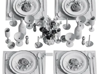 Table Set 13 3D model