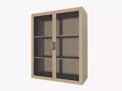 Glass Display Cabinet Low-poly 3D model